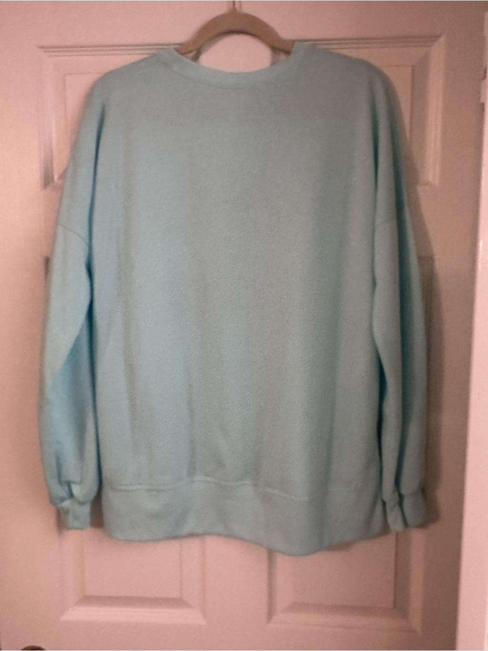Simply Southern Light Blue Pullover Sweatshirt with Pastel Appliqué - Picture 2 of 3